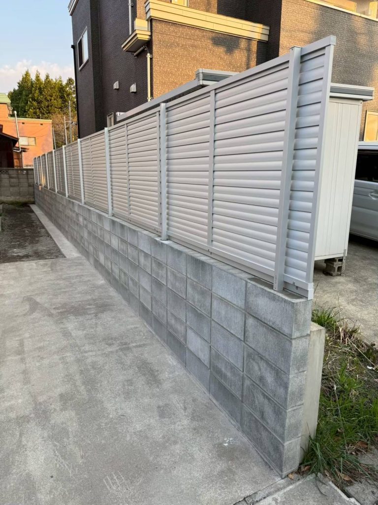 フェンス　ブロック　八戸市