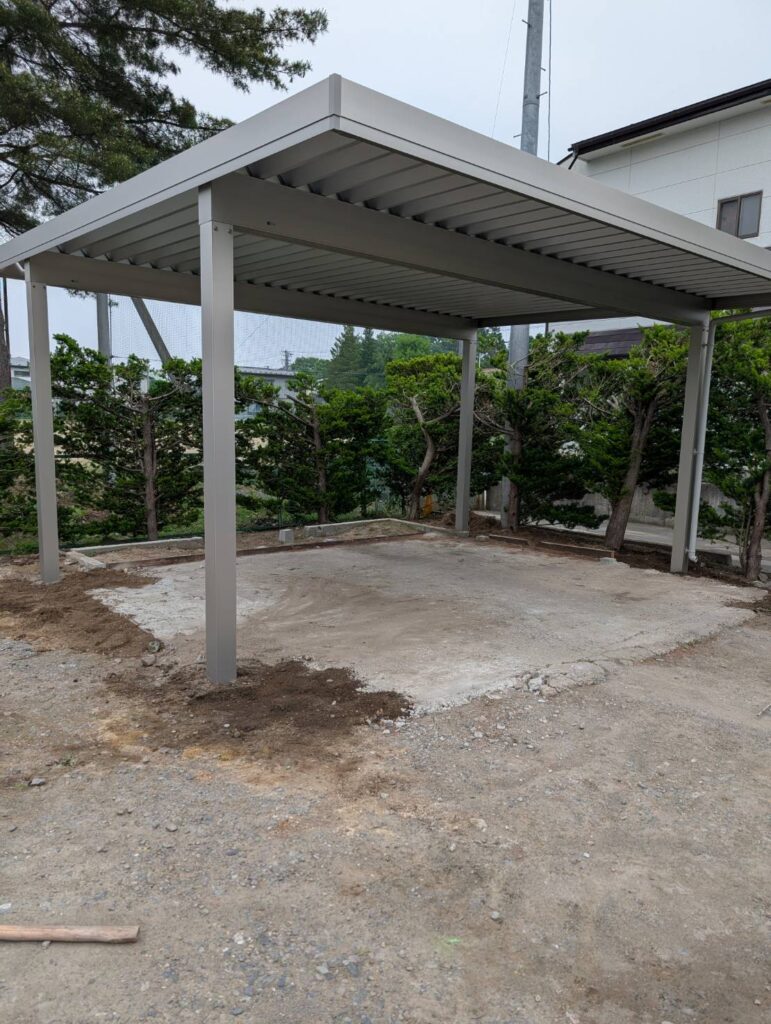 カーポート　八戸　外構工事